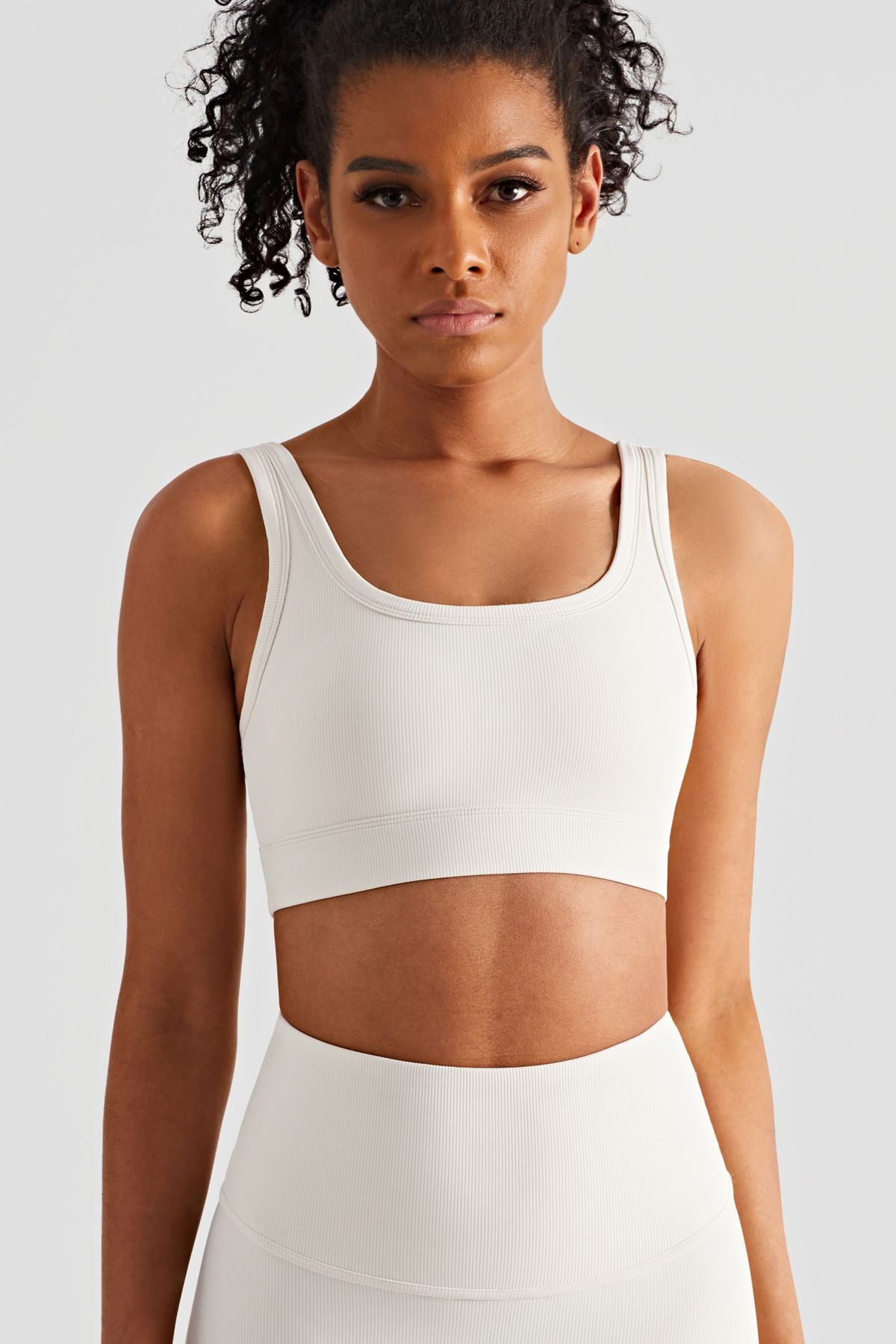 Ribbed Sports Bra Light Support by bornfocus