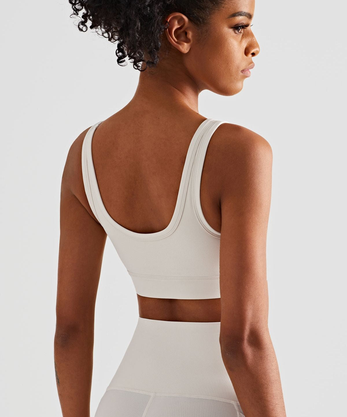 Ribbed Sports Bra Light Support by bornfocus