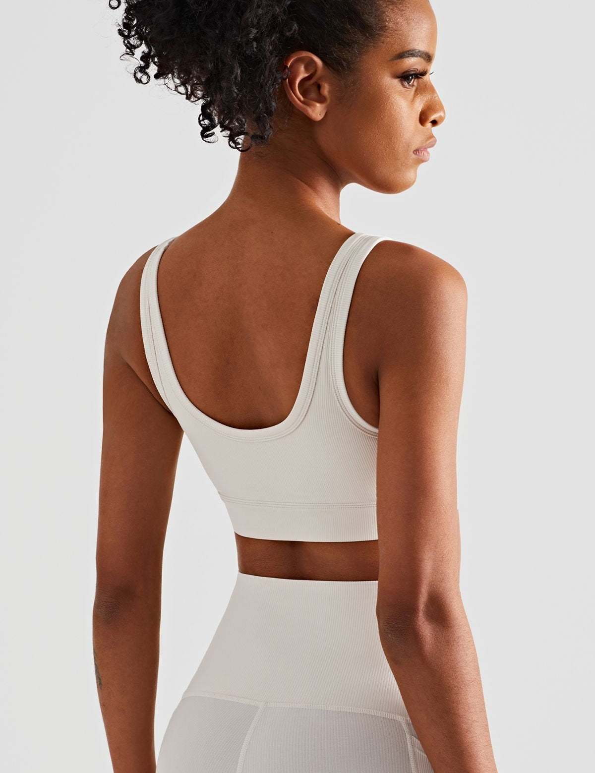 Ribbed Sports Bra Light Support by bornfocus