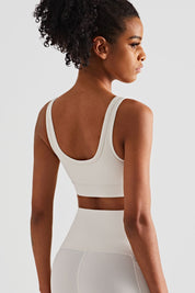 Ribbed Sports Bra Light Support by bornfocus