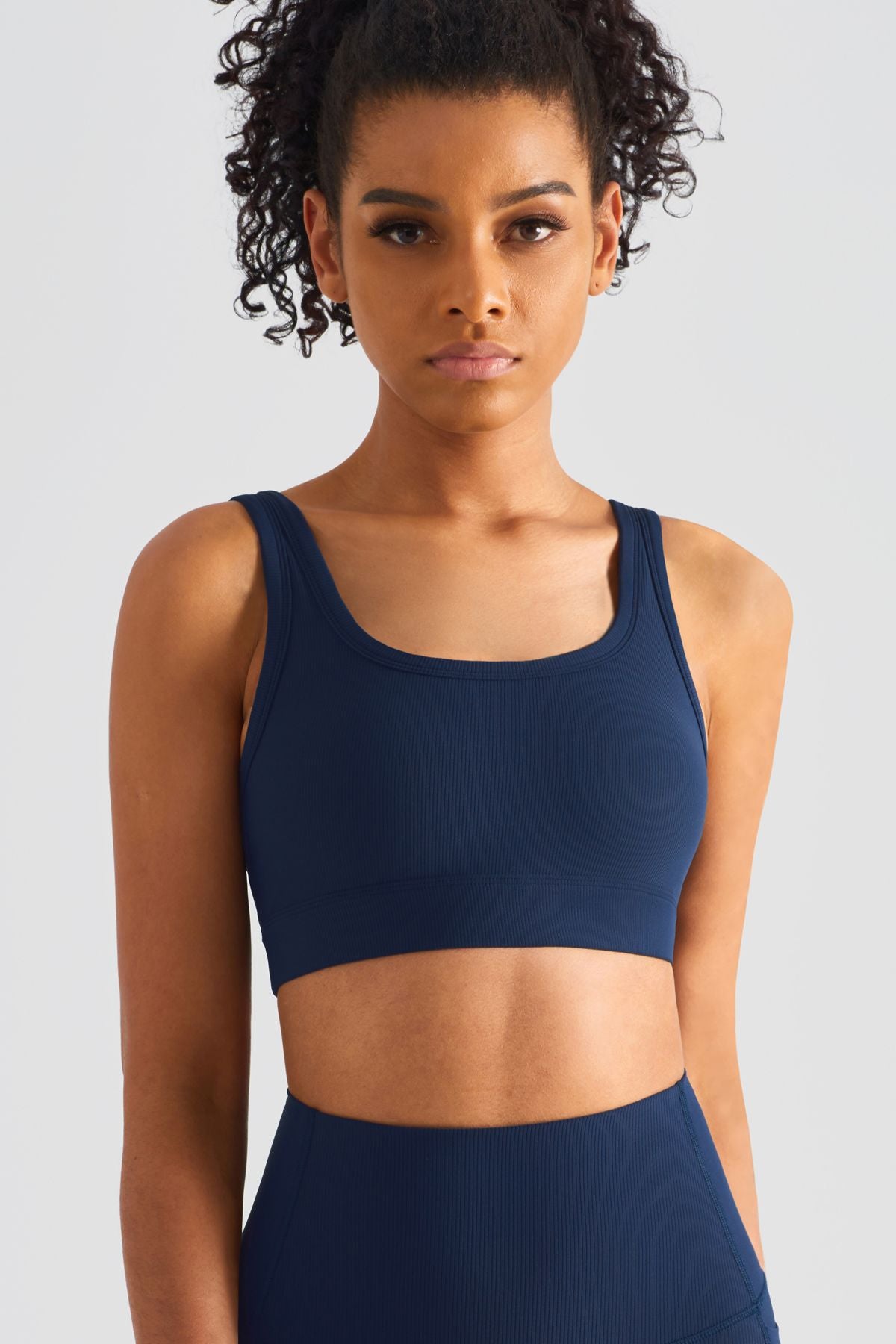 Ribbed Sports Bra Light Support by bornfocus