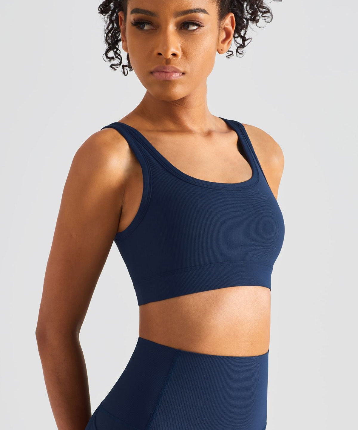 Ribbed Sports Bra Light Support by bornfocus