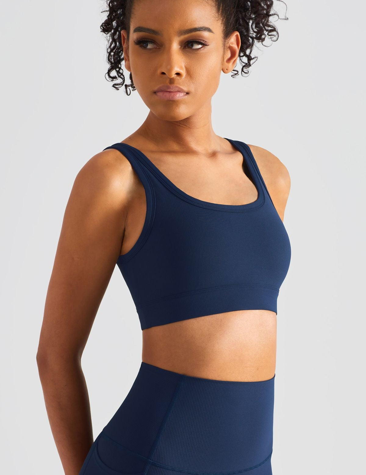 Ribbed Sports Bra Light Support by bornfocus