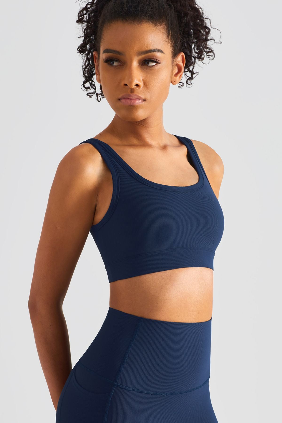 Ribbed Sports Bra Light Support by bornfocus