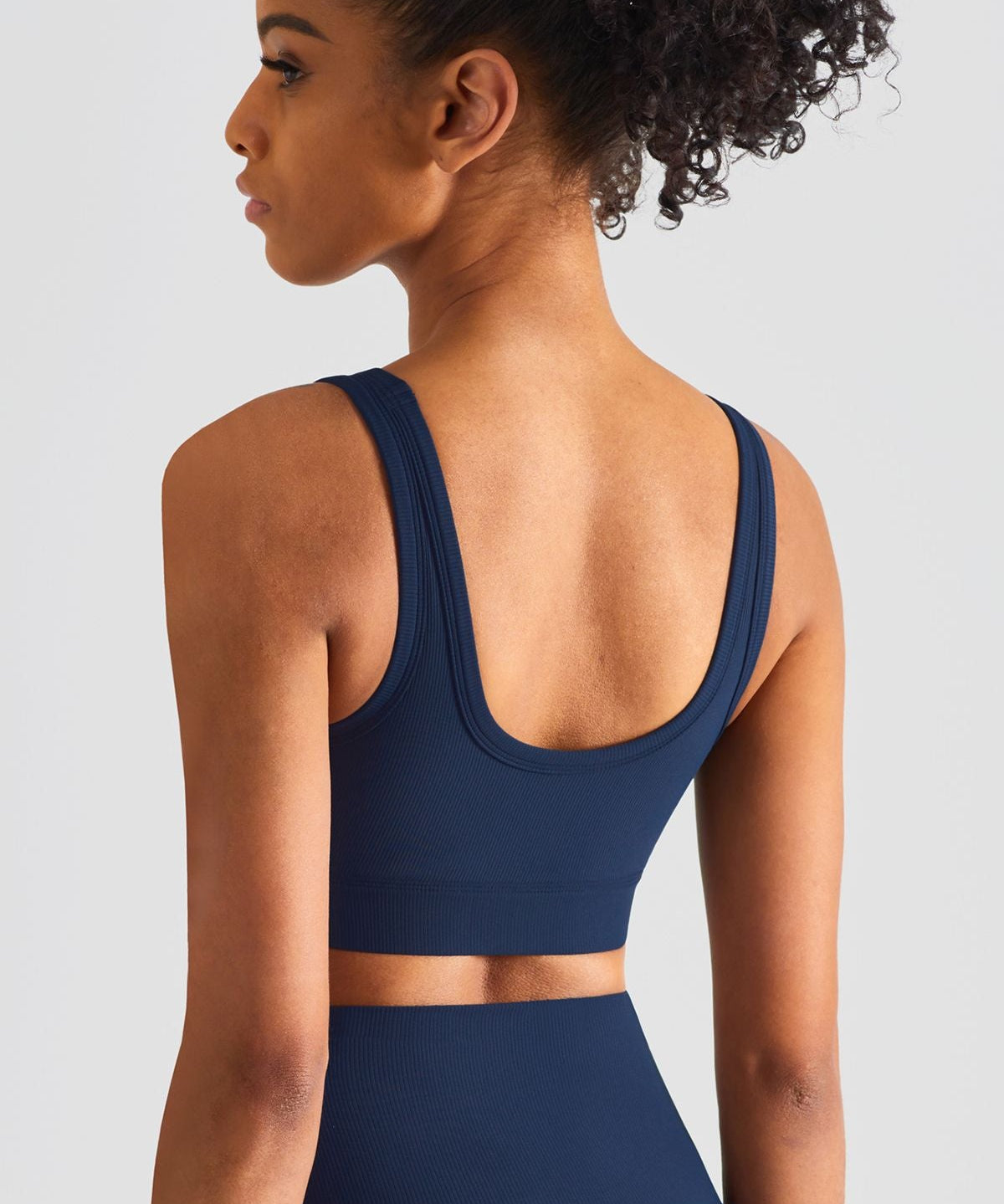 Ribbed Sports Bra Light Support by bornfocus