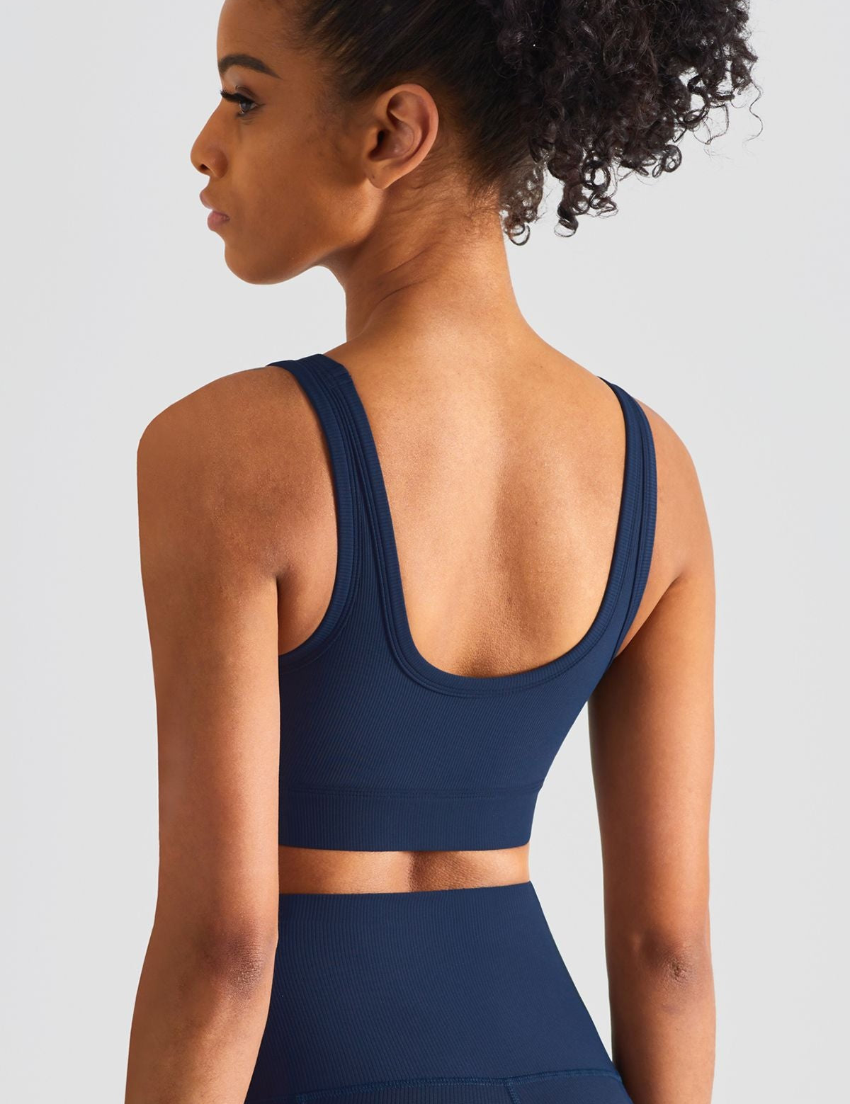 Ribbed Sports Bra Light Support by bornfocus