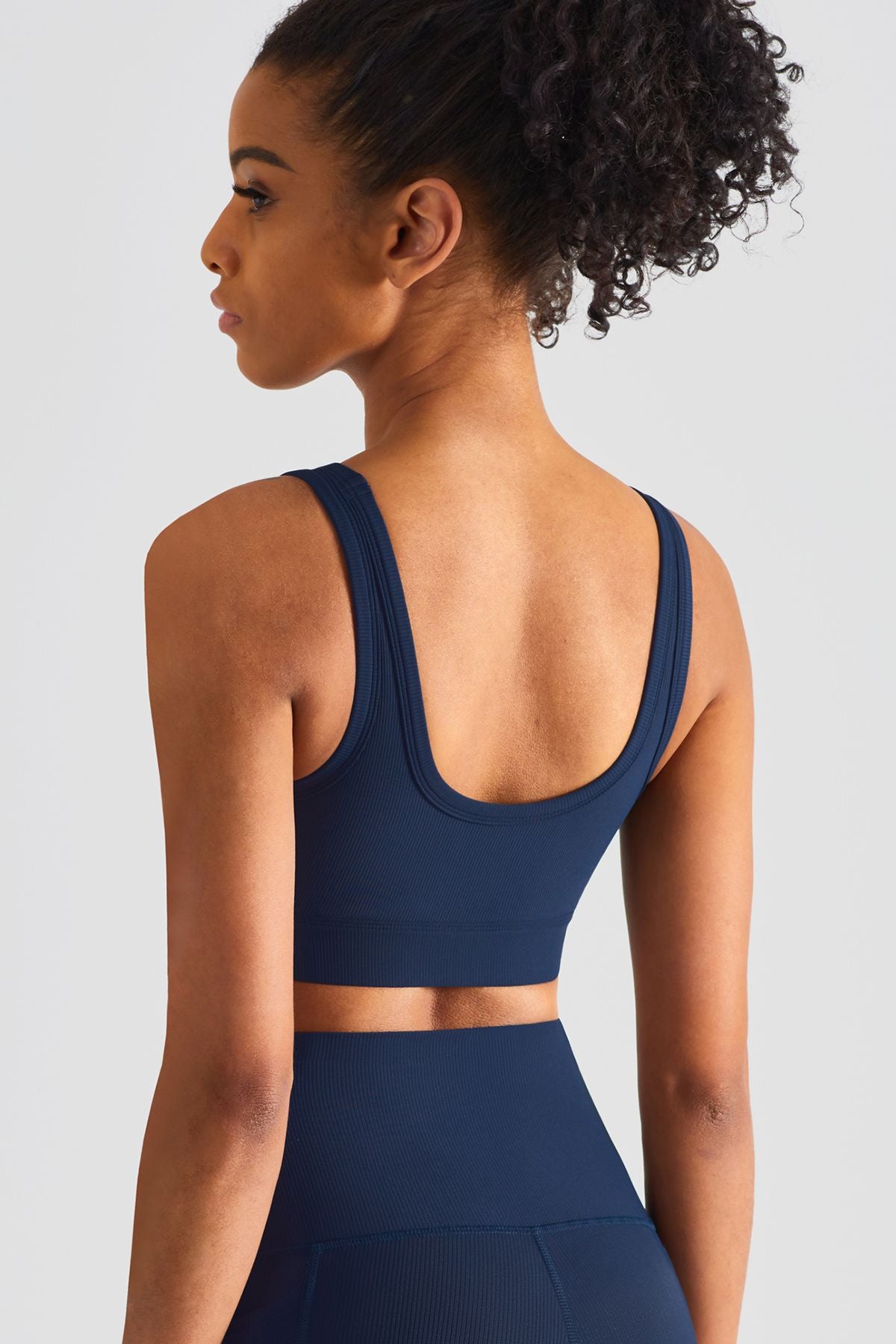 Ribbed Sports Bra Light Support by bornfocus