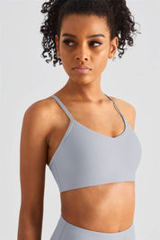 Ribbed Crossover Sports Bra by bornfocus