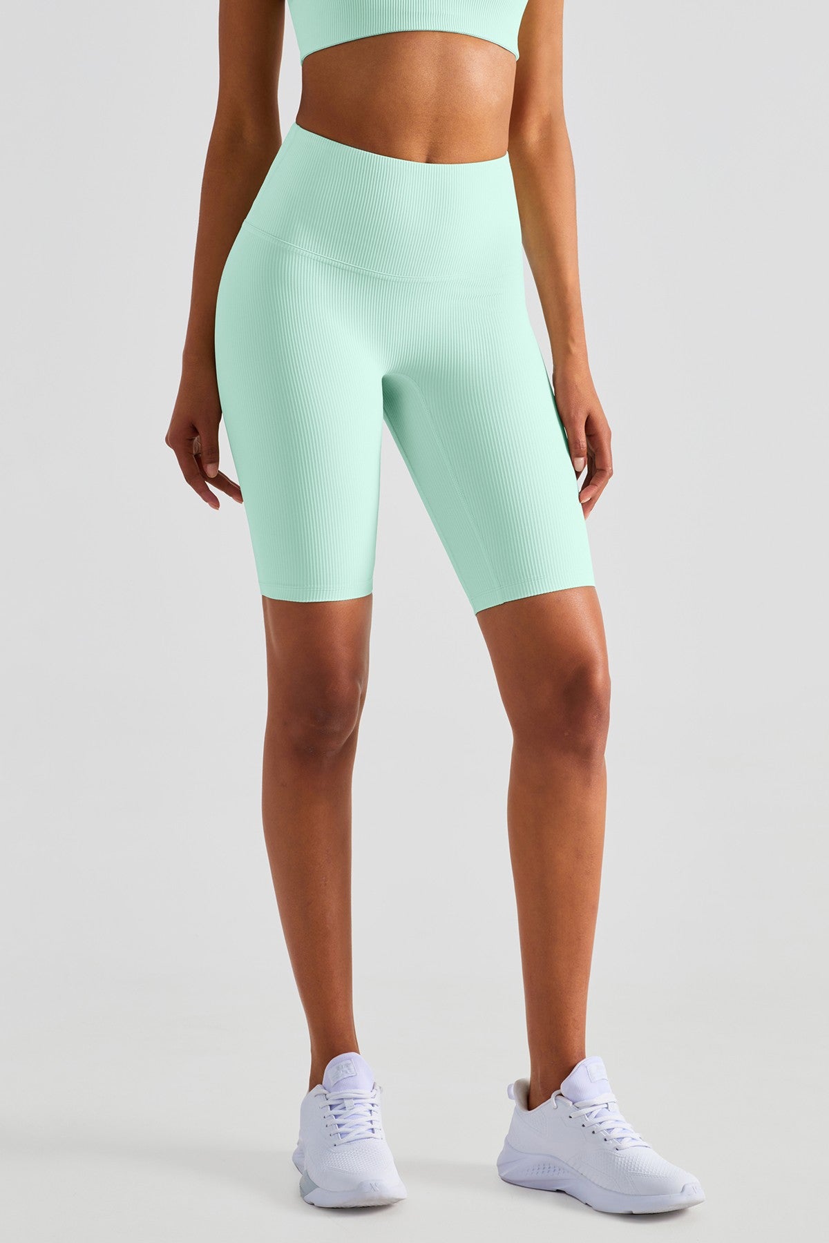 Ribbed Seamless Yoga Shorts by bornfocus