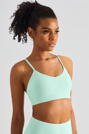 Ribbed Crossover Sports Bra by bornfocus