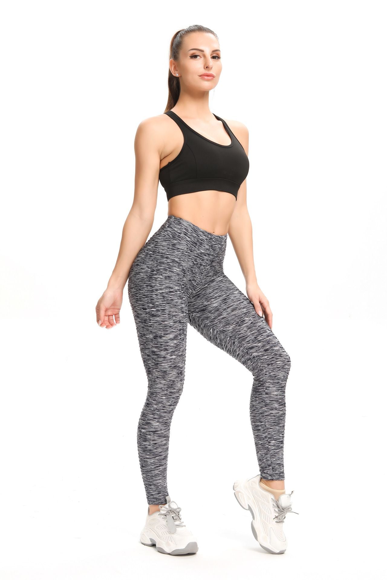 High Waisted Ruched Butt Lifting Leggings by bornfocus