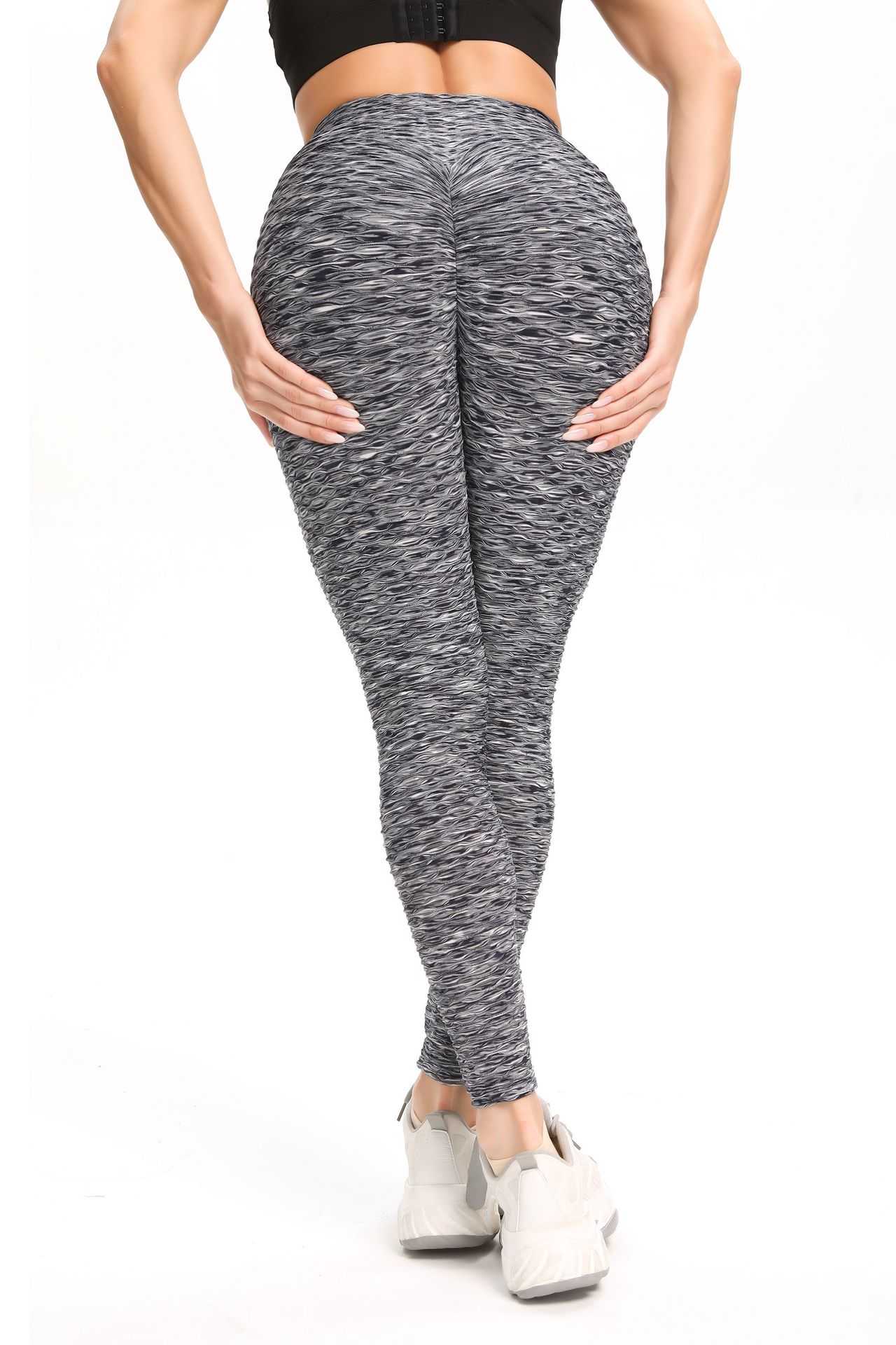 High Waisted Ruched Butt Lifting Leggings by bornfocus