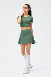 Pleated Tennis Skirts Built-in Short Liner by bornfocus