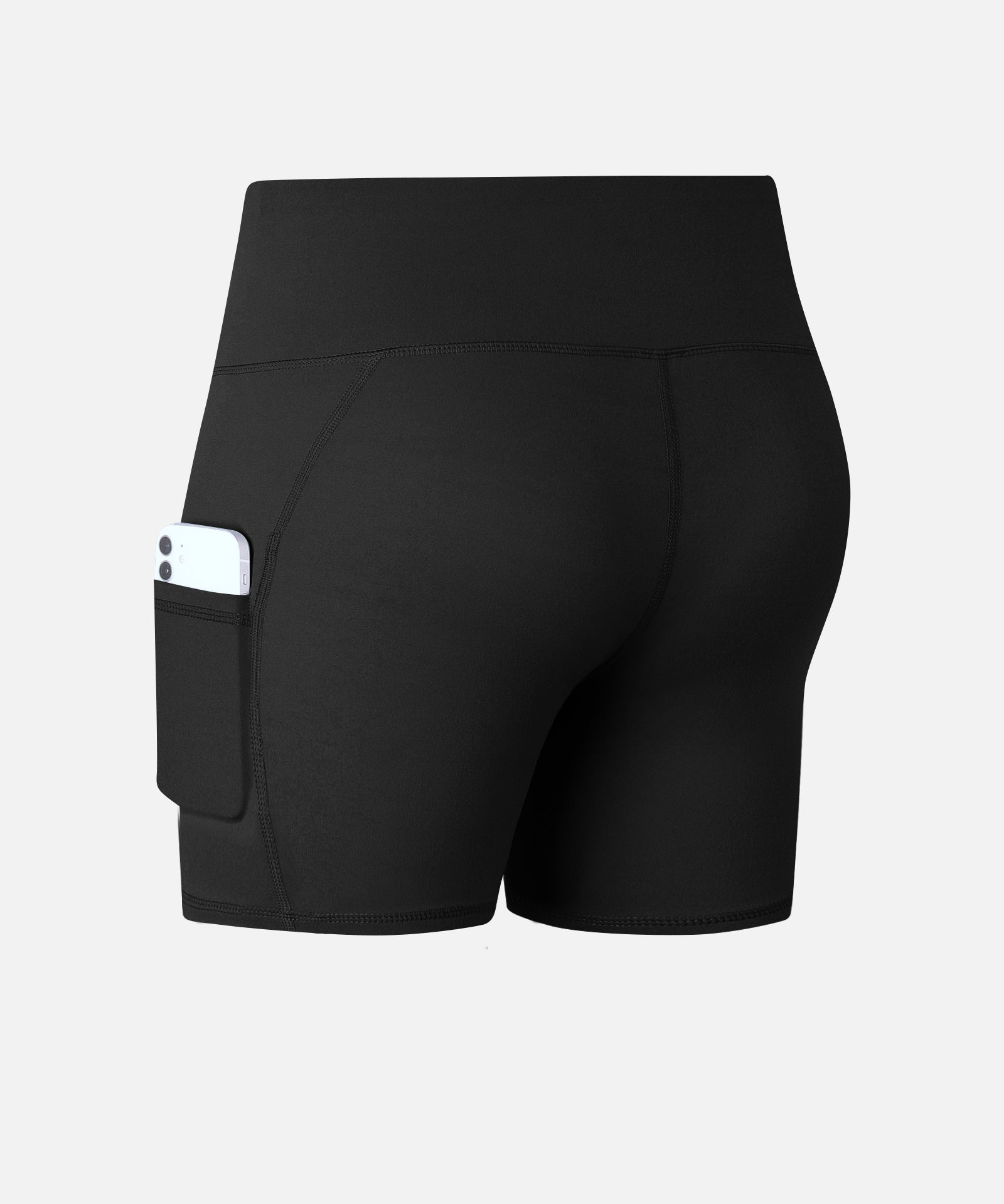 High-Rise Yoga Shorts with Pockets by bornfocus