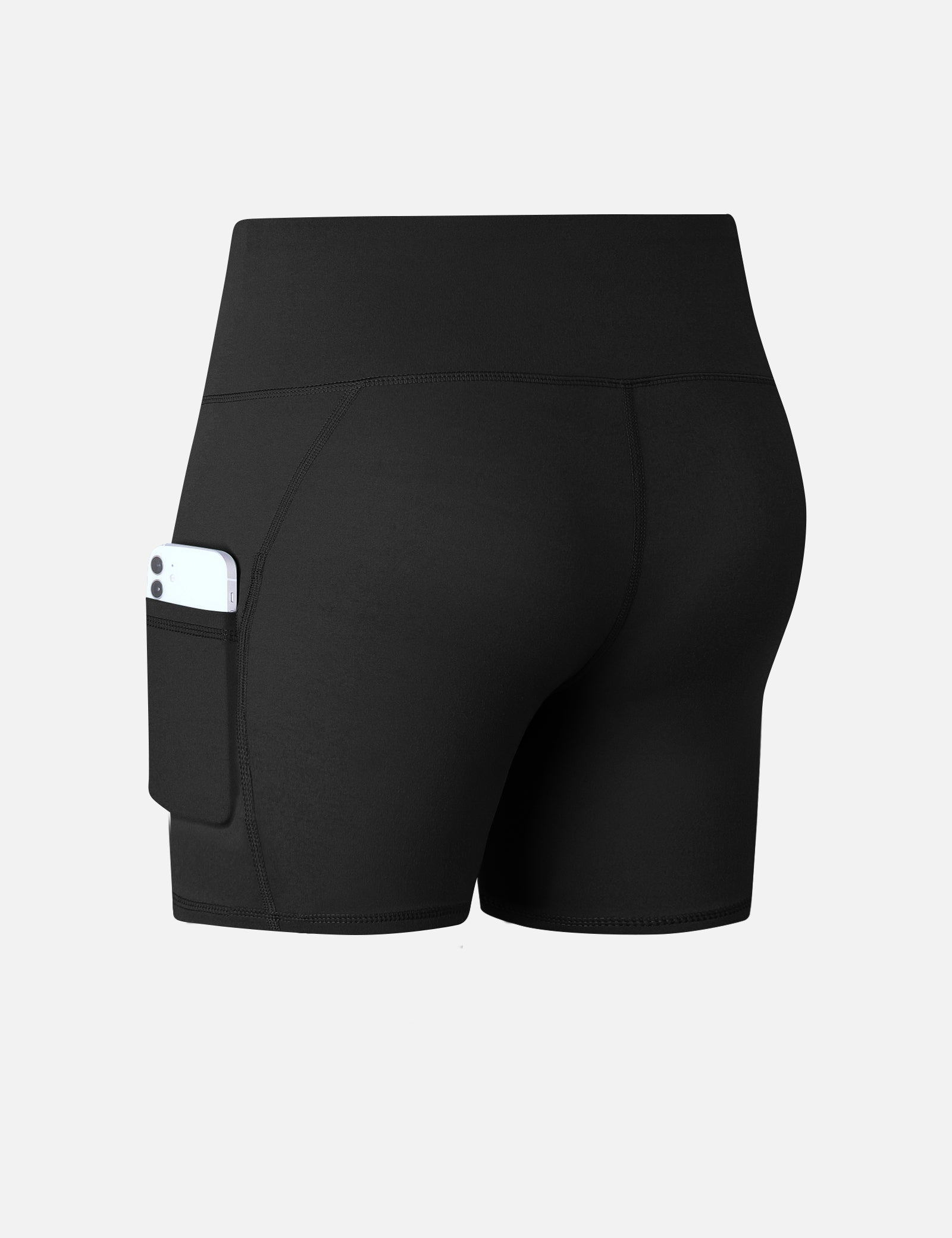 High-Rise Yoga Shorts with Pockets by bornfocus