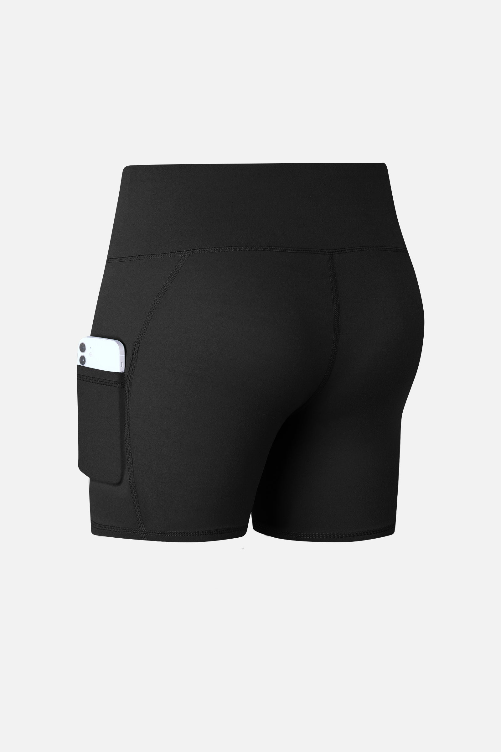 High-Rise Yoga Shorts with Pockets by bornfocus