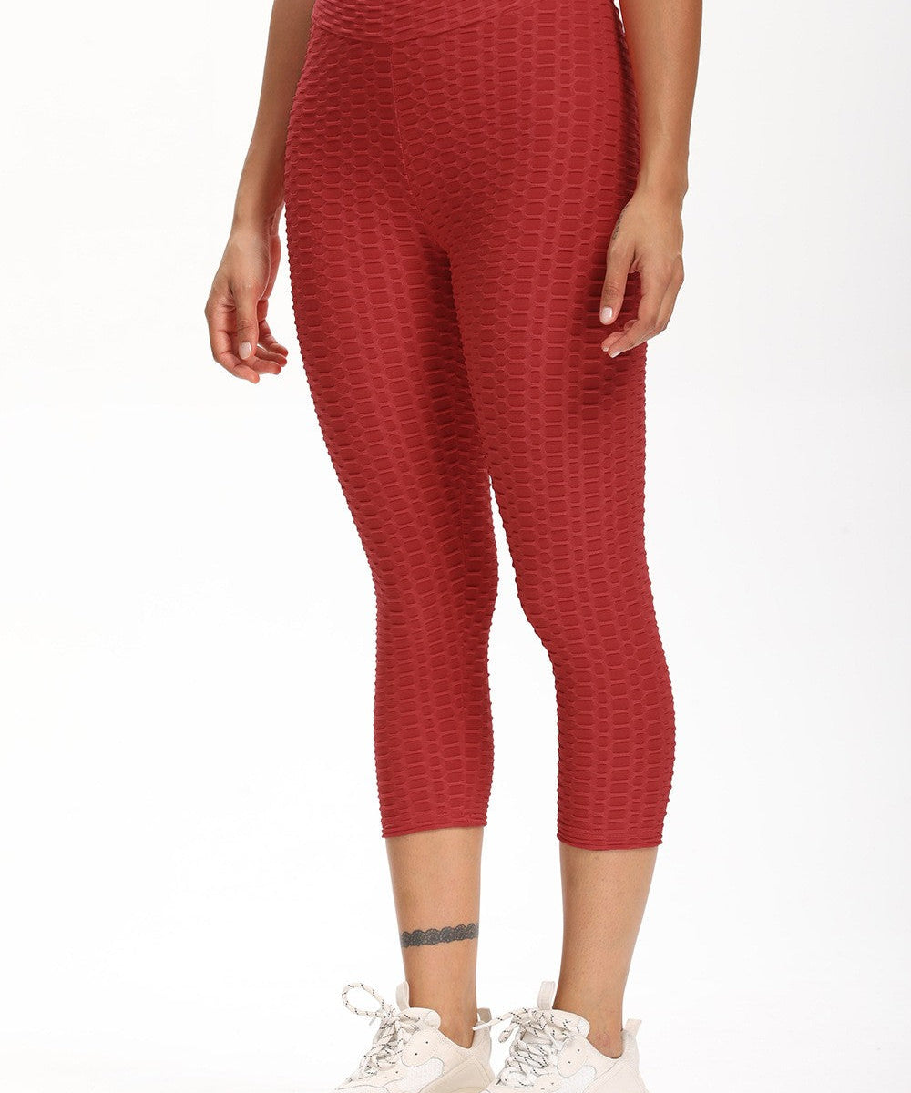 High Waisted Cropped Butt Lifting TikTok Leggings by bornfocus