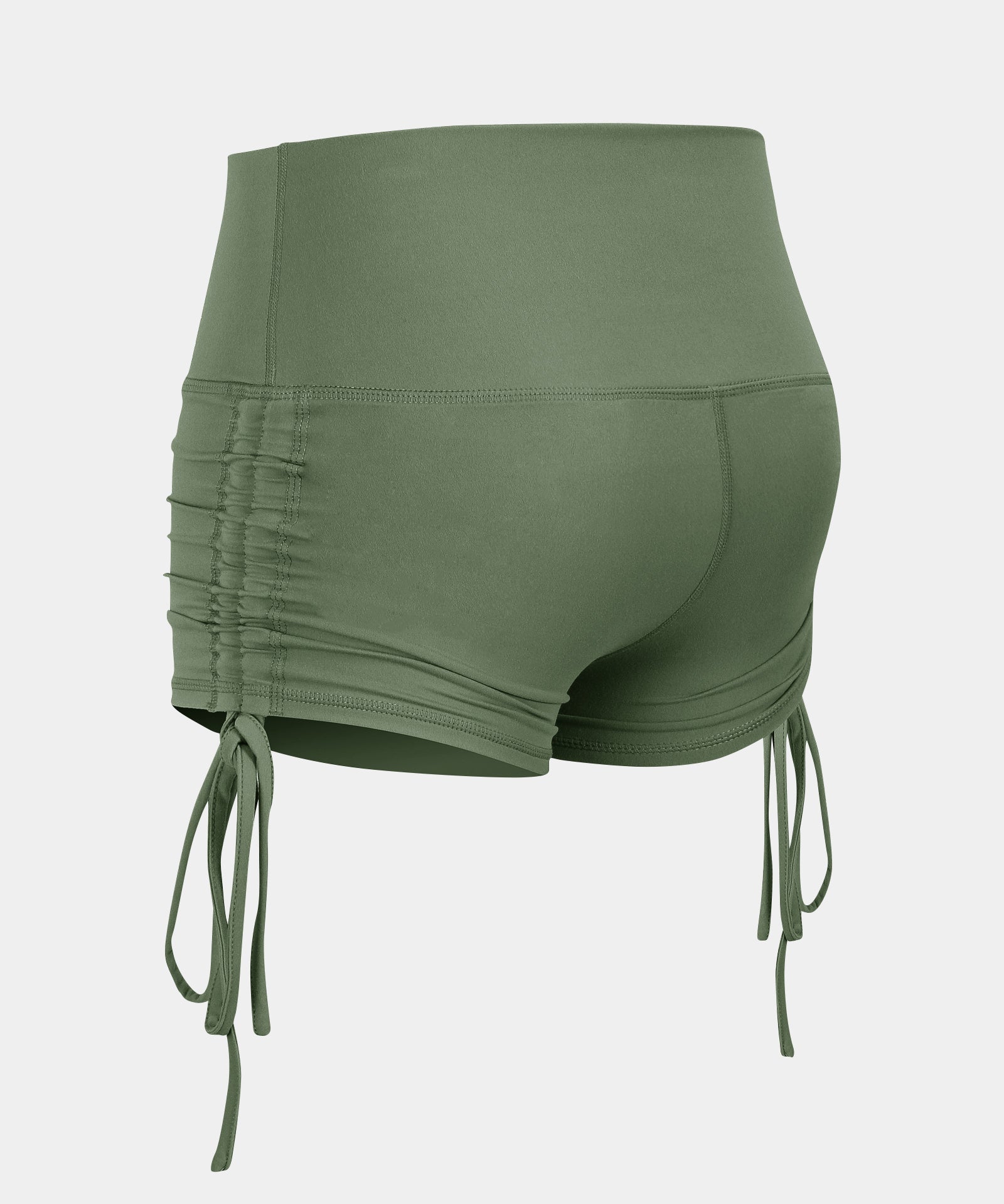 High-Rise Workout Shorts with Drawstring by bornfocus