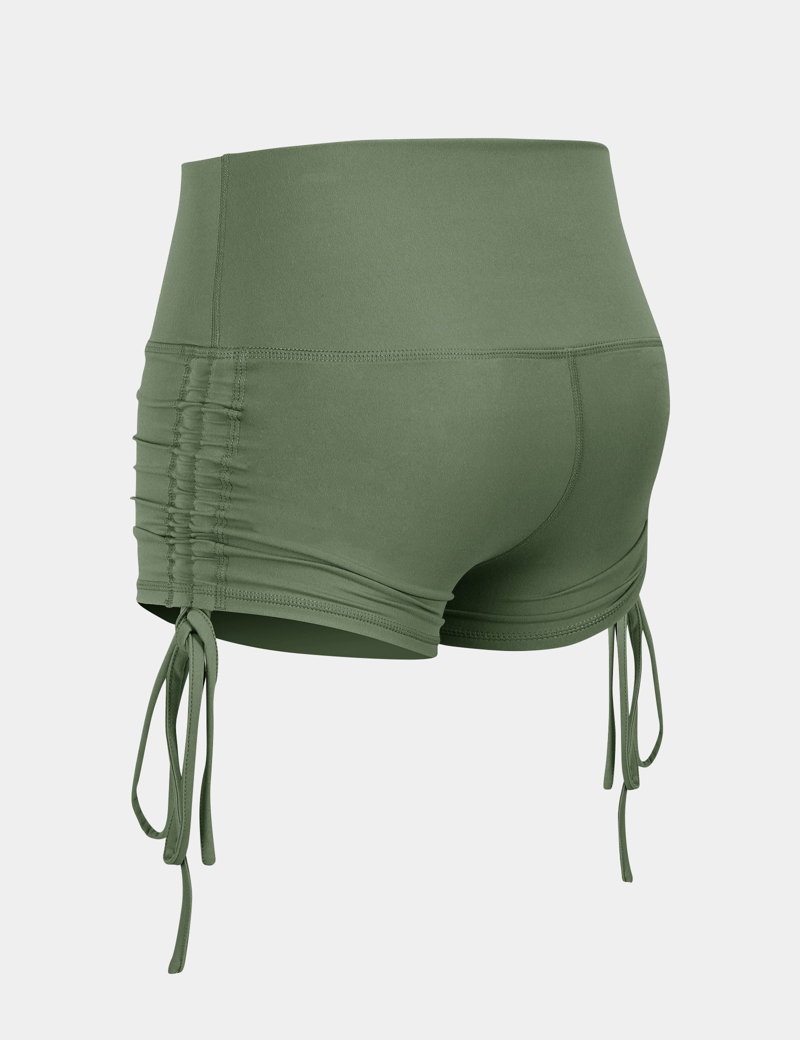 High-Rise Workout Shorts with Drawstring by bornfocus