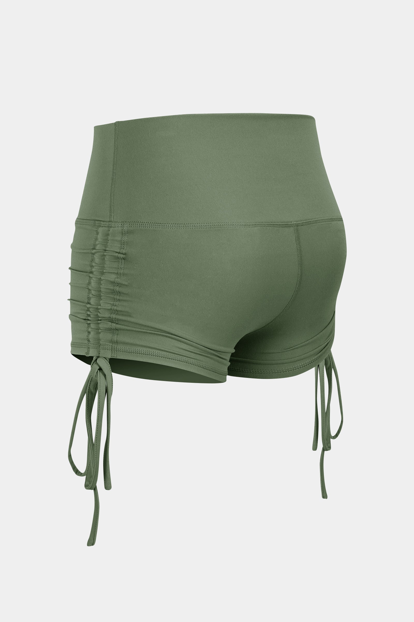 High-Rise Workout Shorts with Drawstring by bornfocus