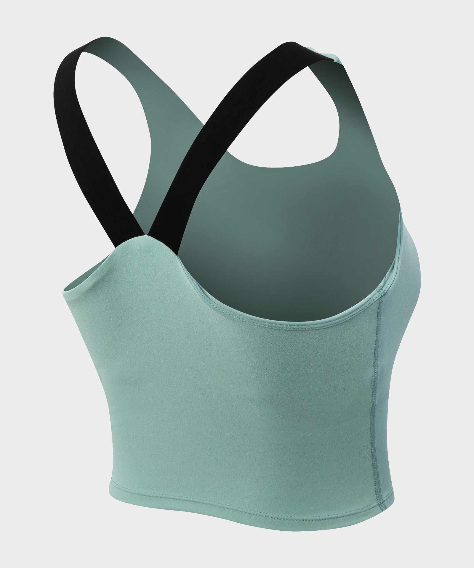 Longline Crop Tops Built in Bra by bornfocus