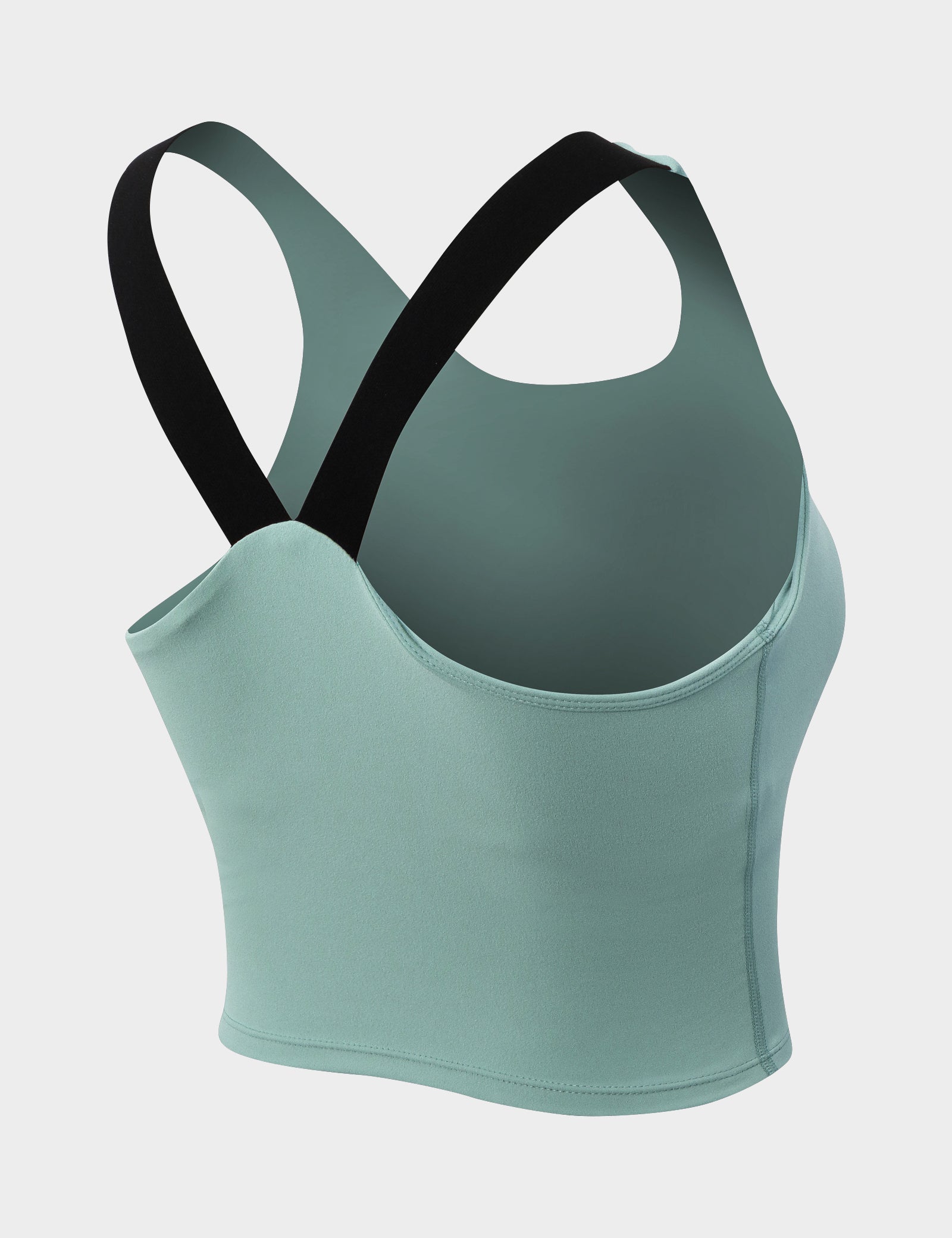 Longline Crop Tops Built in Bra by bornfocus