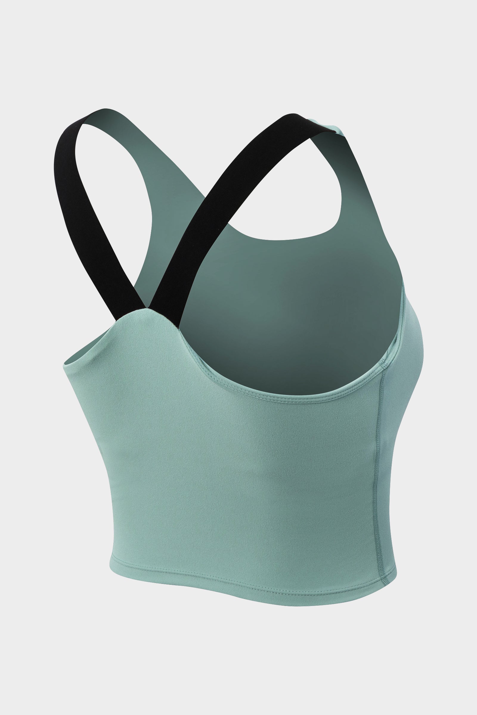 Longline Crop Tops Built in Bra by bornfocus