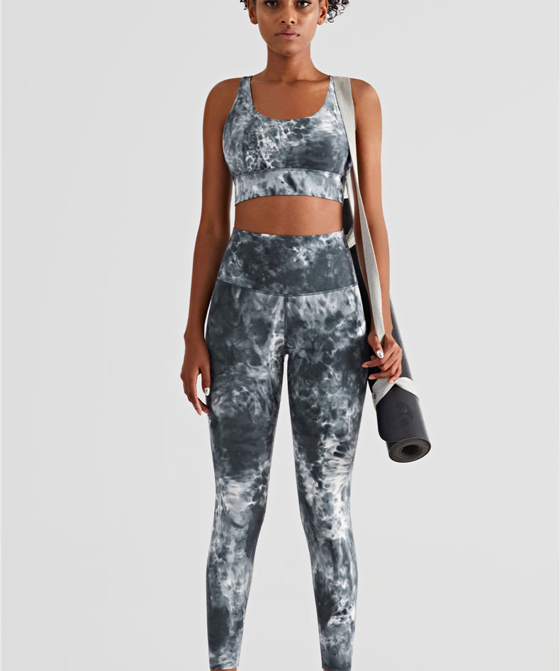 Tie Dyed Bra & Legging Activewear Sets by bornfocus