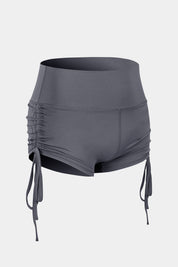 High-Rise Workout Shorts with Drawstring by bornfocus