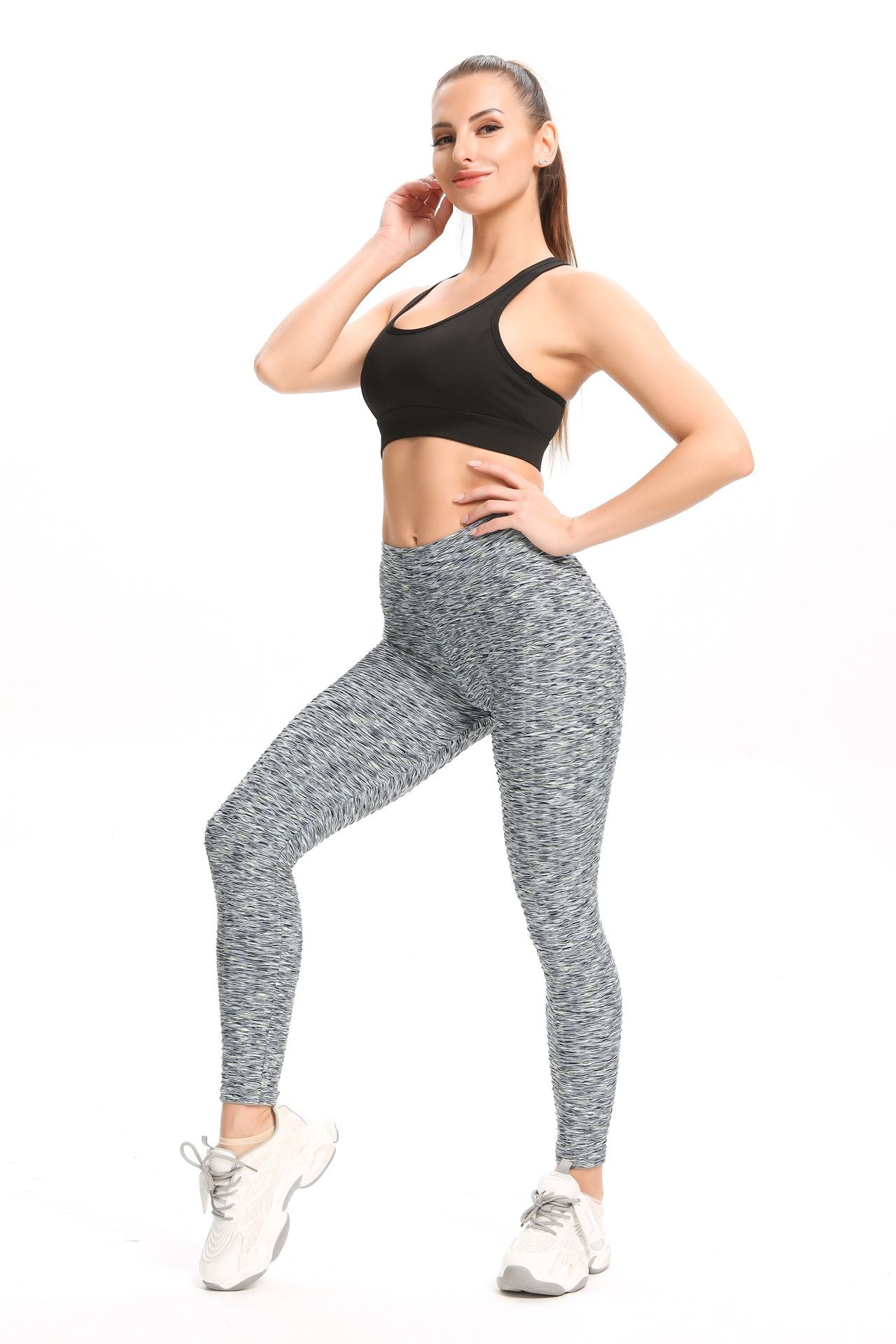 High Waisted Ruched Butt Lifting Leggings by bornfocus