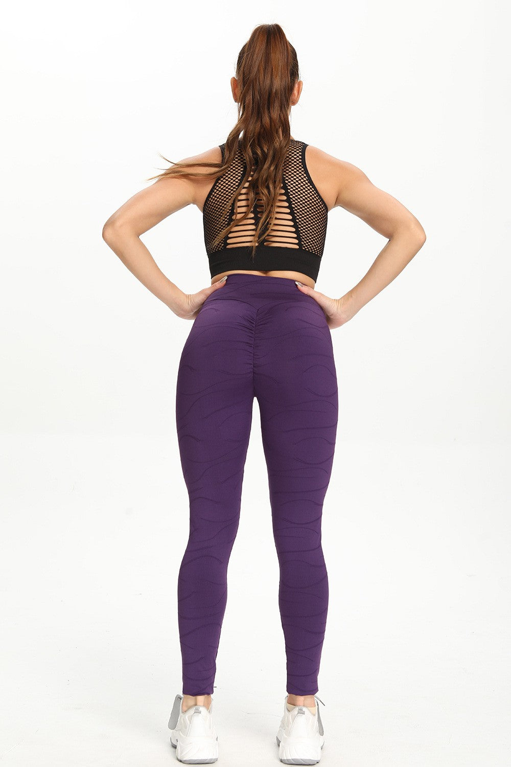 Ripples Ruched Bum Gym Leggings by bornfocus