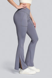 High Waist Crossover Bootcut Leggings by bornfocus