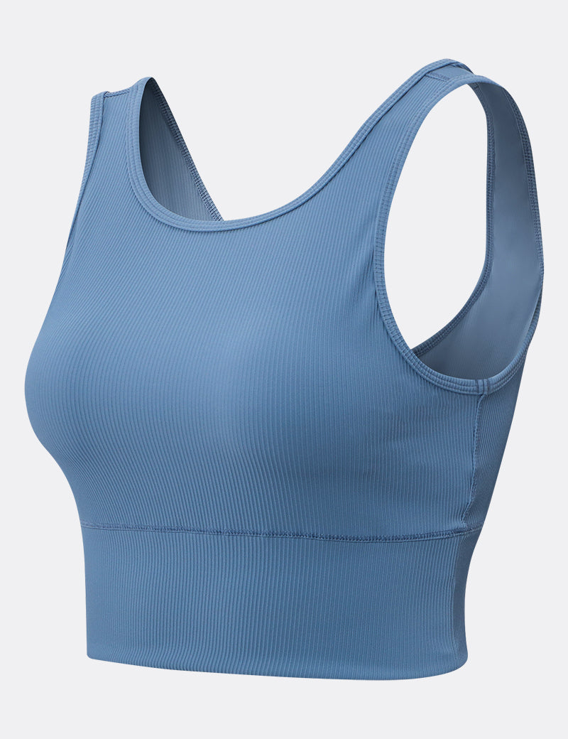 Ribbed Reversible Crop Tank Top by bornfocus