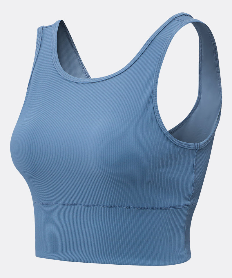 Ribbed Reversible Crop Tank Top by bornfocus