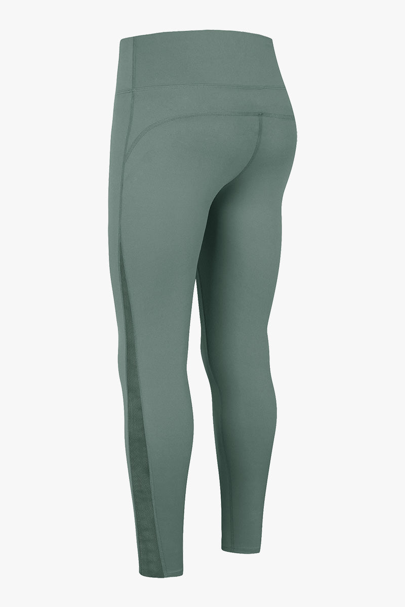 High Waist Workout Leggings with Mesh Inserts by bornfocus