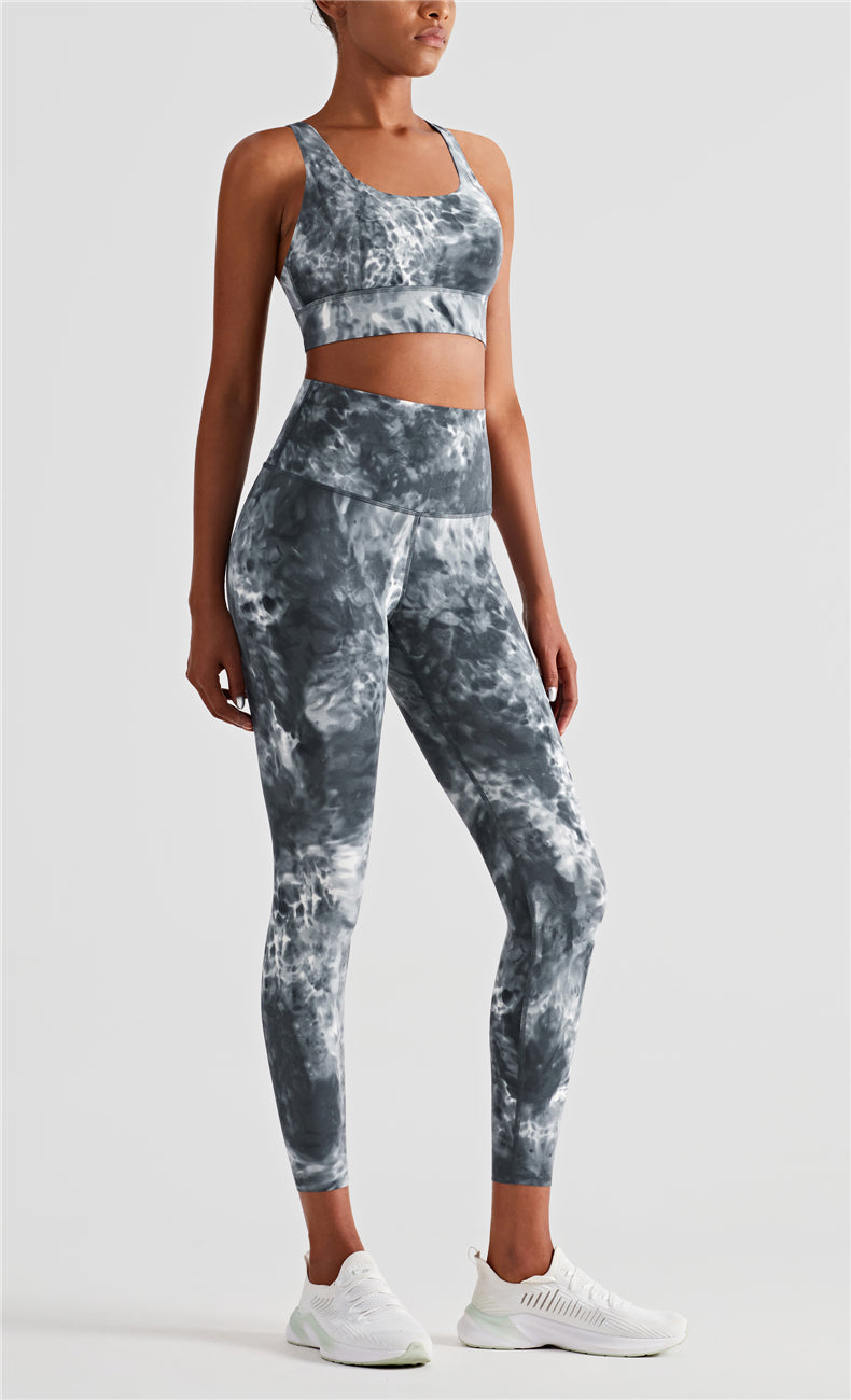 Tie Dyed Bra & Legging Activewear Sets by bornfocus