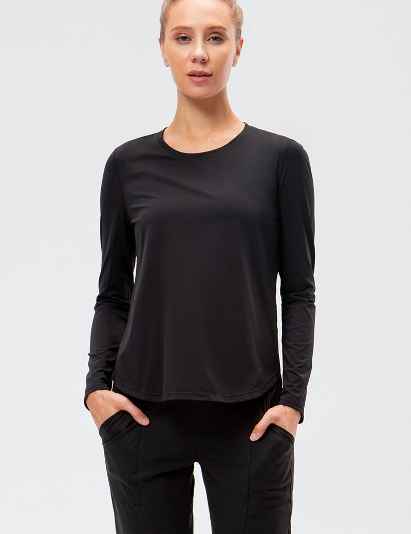 Crew Neck Long Sleeve T-Shirt by bornfocus