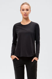 Crew Neck Long Sleeve T-Shirt by bornfocus