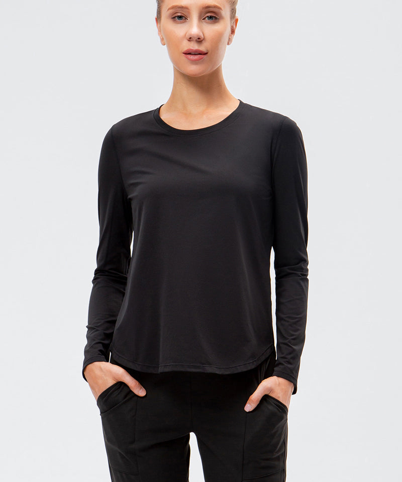 Crew Neck Long Sleeve T-Shirt by bornfocus