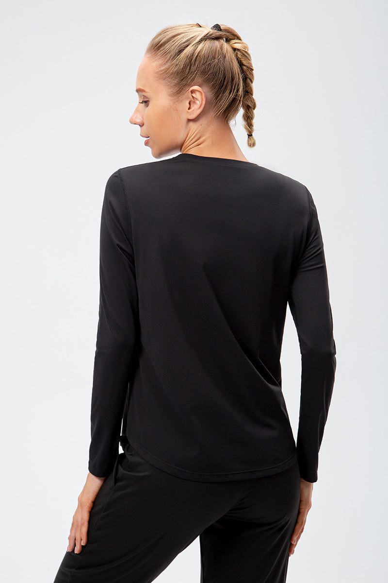 Crew Neck Long Sleeve T-Shirt by bornfocus