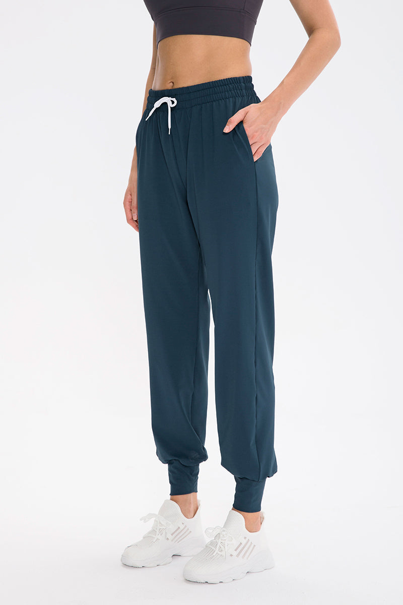 Tapered Jogger Pant with Drawstring by bornfocus