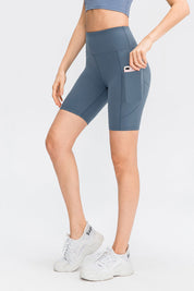 High-Rise Biker Shorts with Pockets by bornfocus