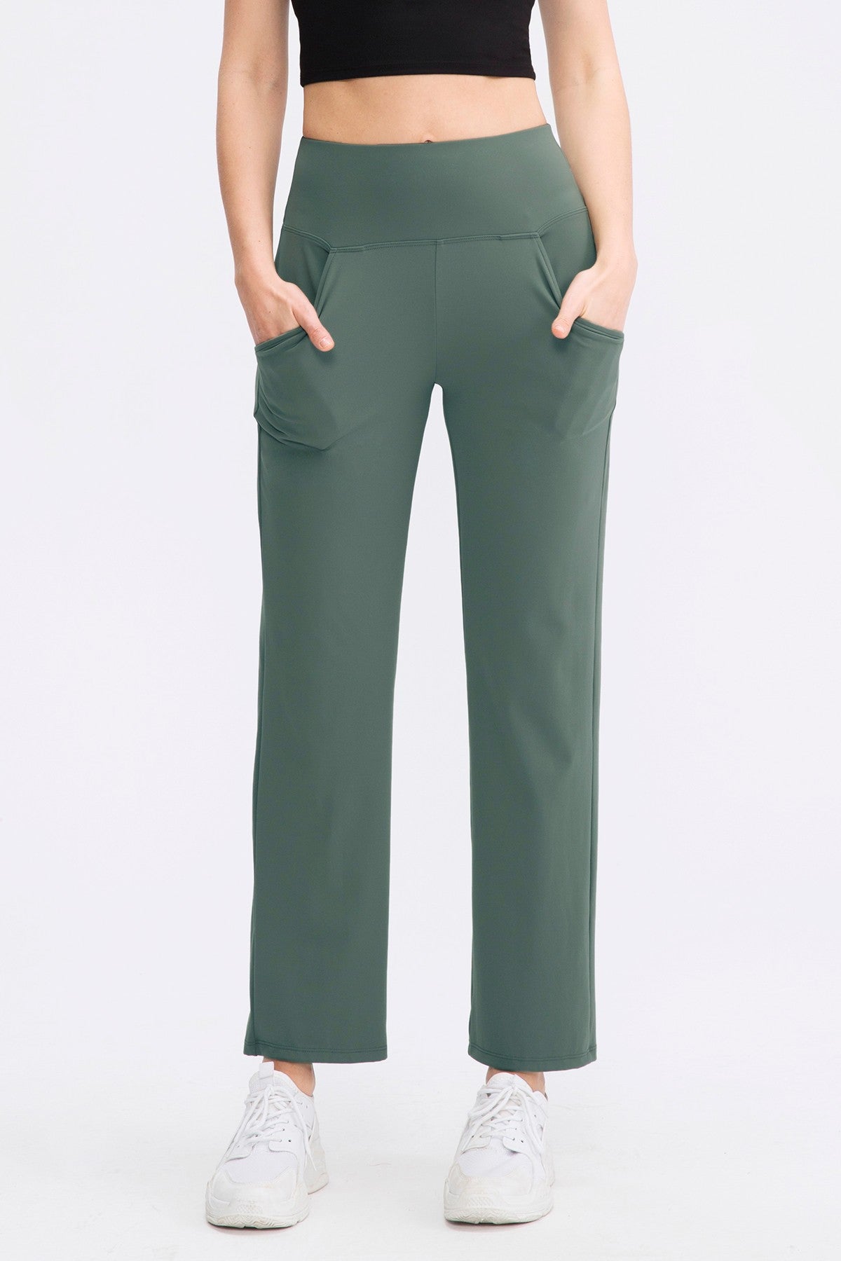 High-Rise Wide Leg Pants by bornfocus