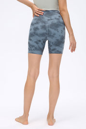 Tie Dyed High-Rise Workout Shorts by bornfocus