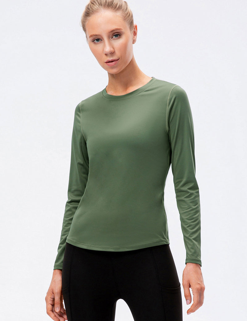 Crew Neck Long Sleeve T-Shirt by bornfocus