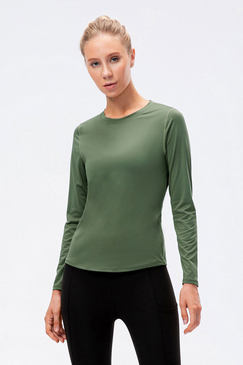 Crew Neck Long Sleeve T-Shirt by bornfocus