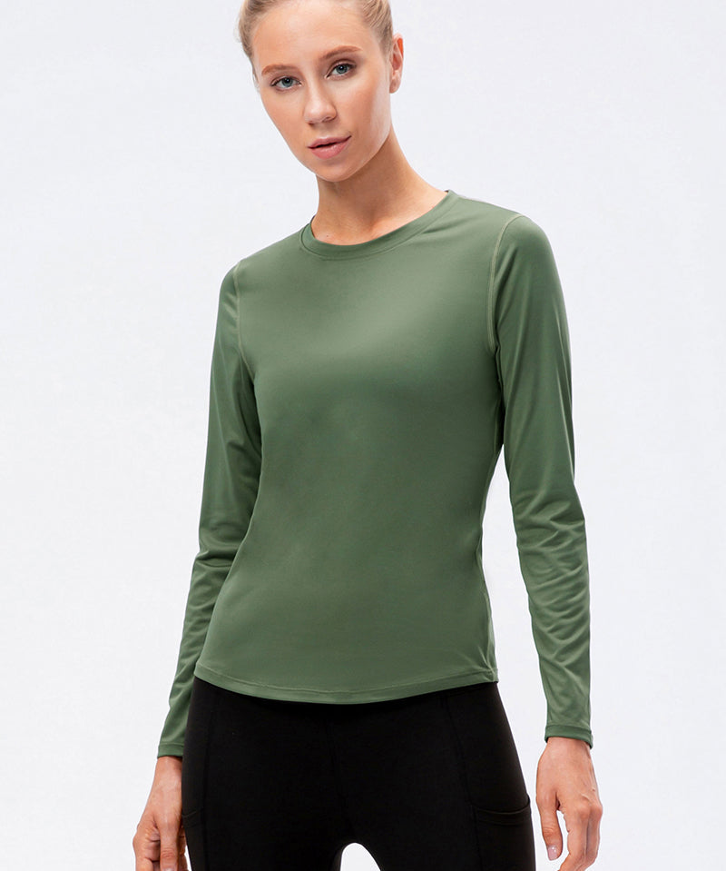 Crew Neck Long Sleeve T-Shirt by bornfocus