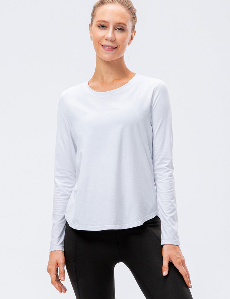 Crew Neck Long Sleeve T-Shirt by bornfocus