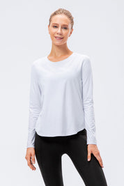 Crew Neck Long Sleeve T-Shirt by bornfocus