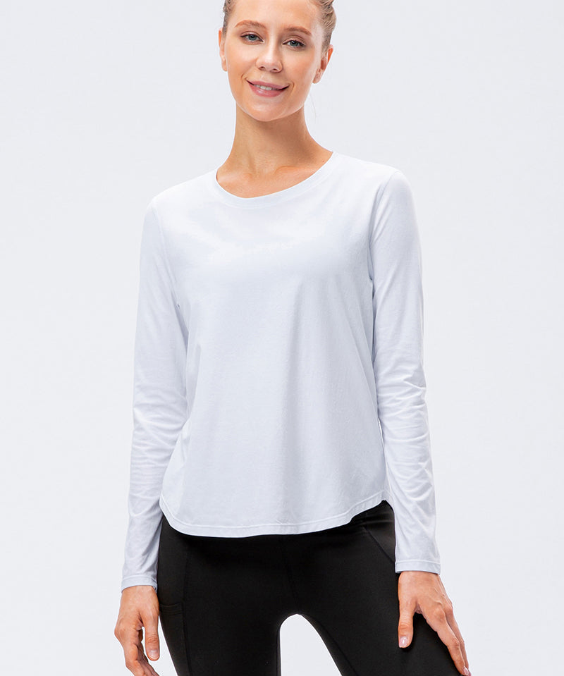 Crew Neck Long Sleeve T-Shirt by bornfocus